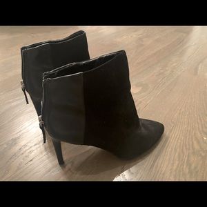 Black Suede & Leather Booties